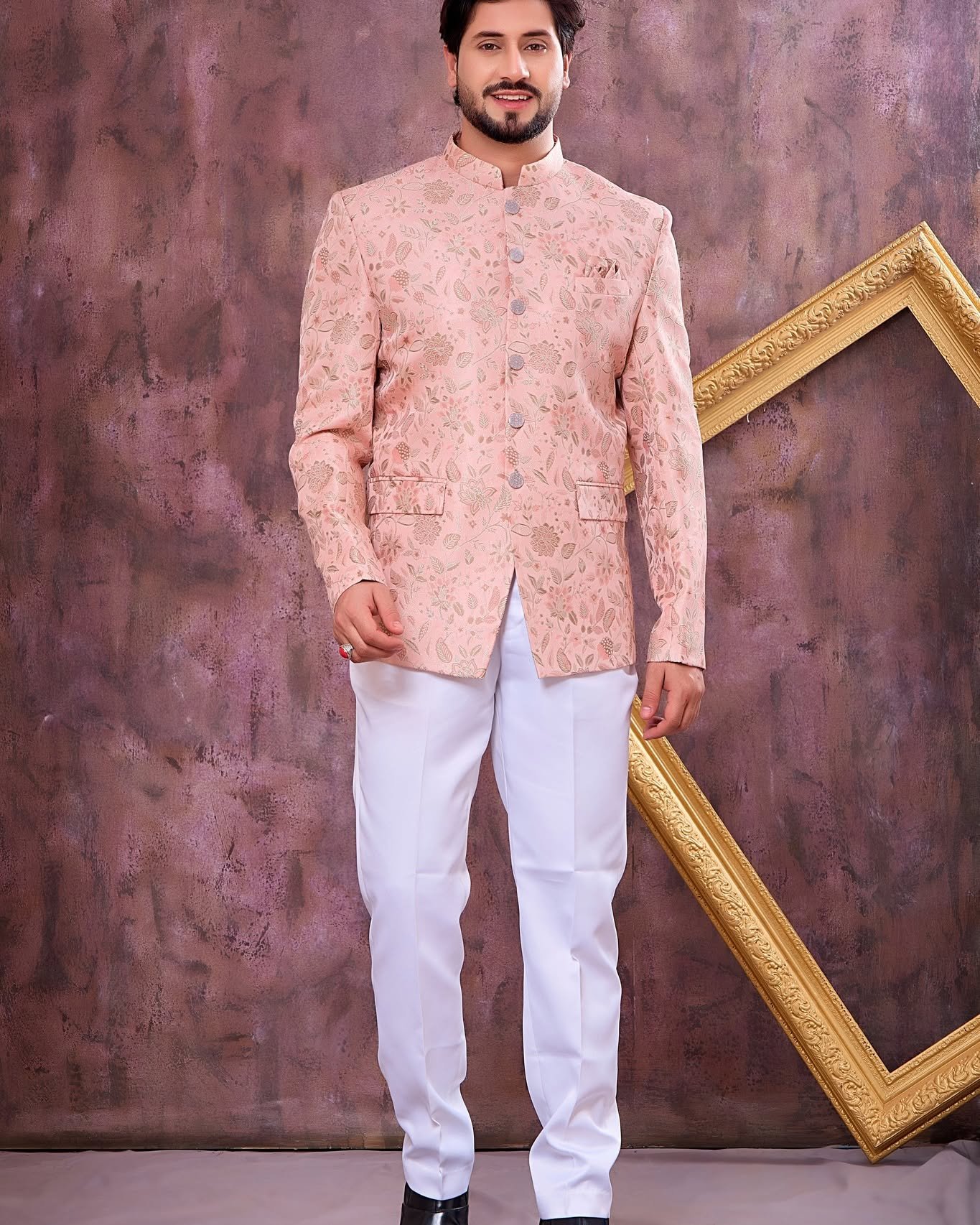 Make a statement in elegant Pink Designer Jodhpuri Wear